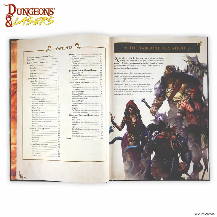 Dungeons & Lasers: The World of Deuslair - Bestiary Book