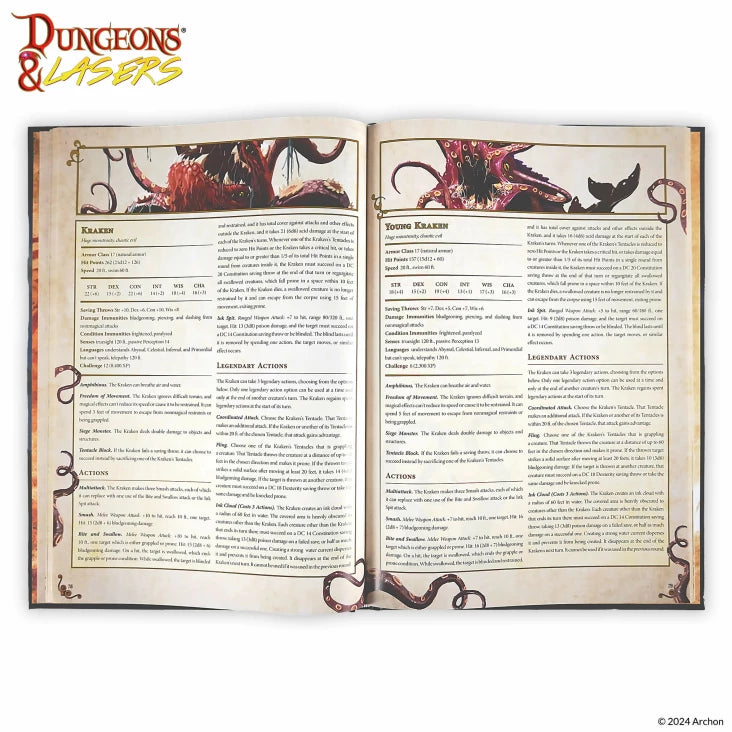 Dungeons & Lasers: The World of Deuslair - Bestiary Book
