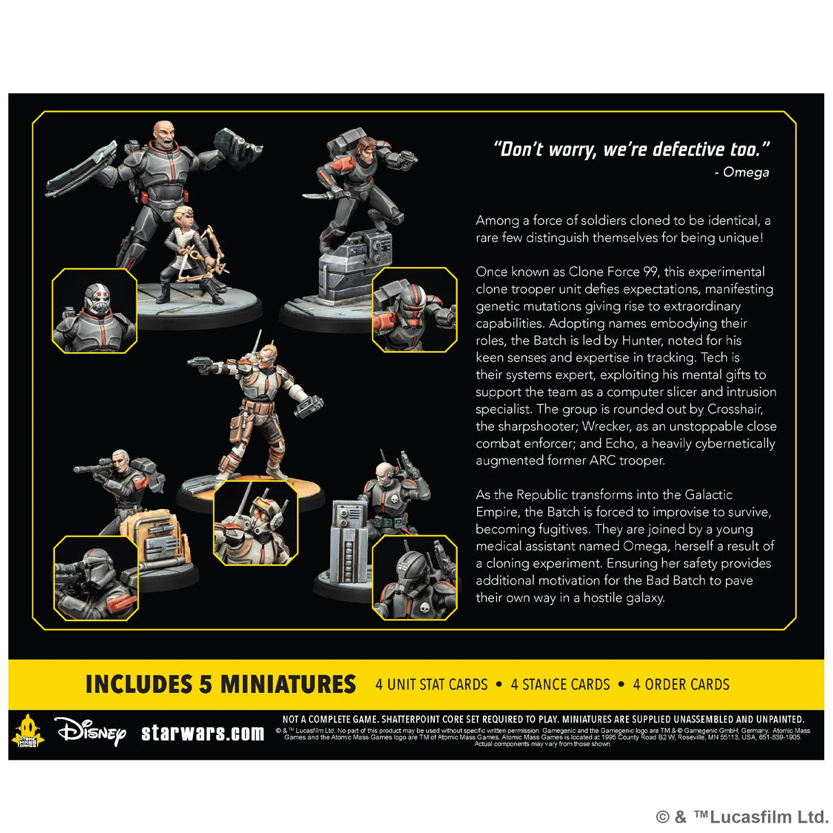 Star Wars Shatterpoint: Clone Force 99 Squad Pack (The Bad Batch)