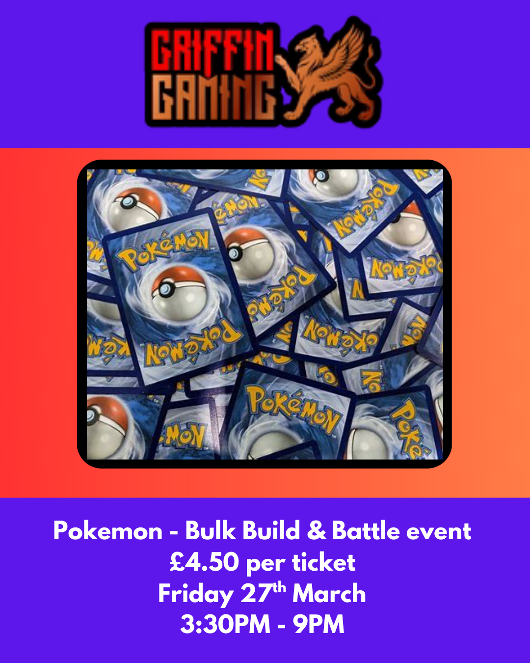 Event: Pokemon Bulk, Build & Battle evening.