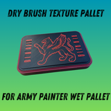 Griffin Gaming Dry Brush Texture Pallet for Army Painter Wet Pallet