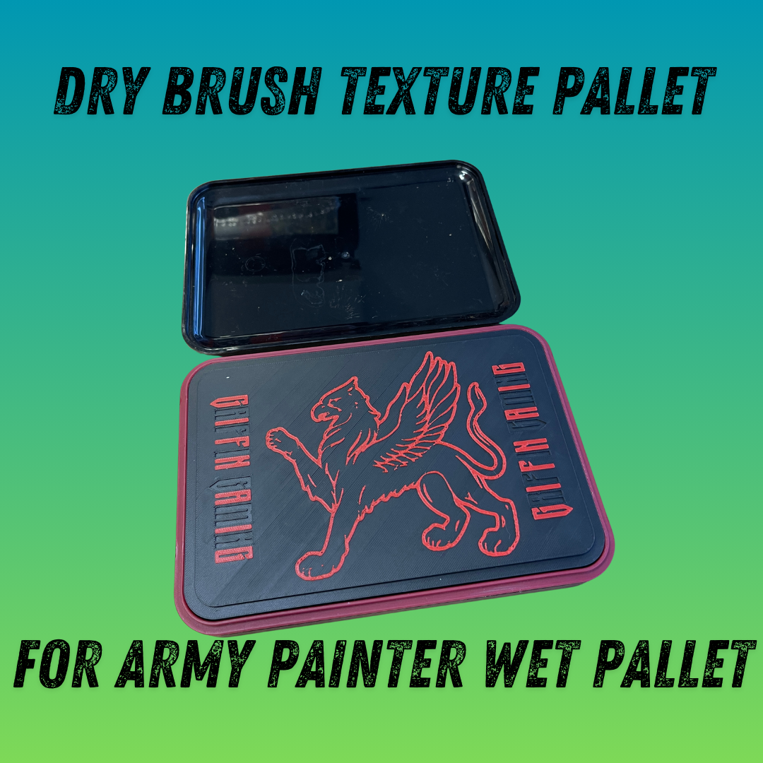 Griffin Gaming Dry Brush Texture Pallet for Army Painter Wet Pallet