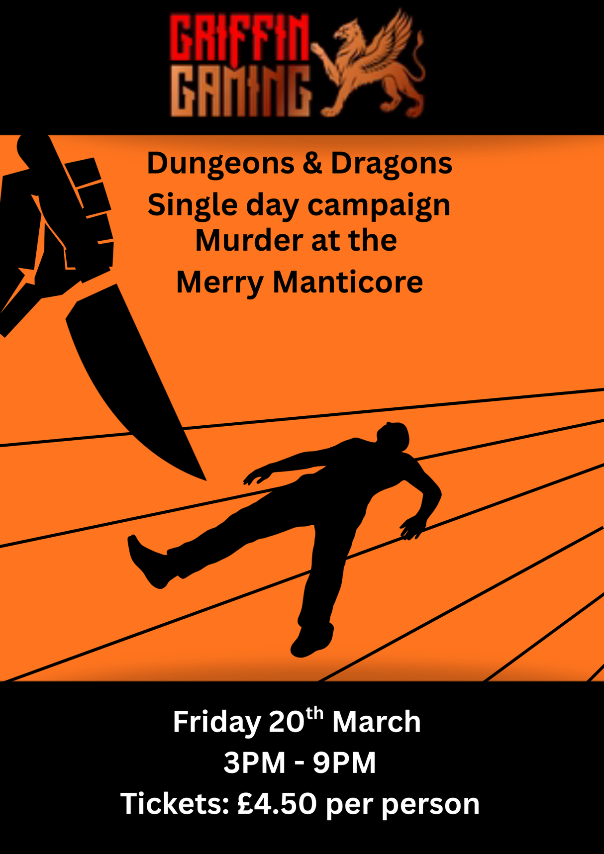 Dungeons & Dragons Single day campaign: Murder at the Merry Manticore