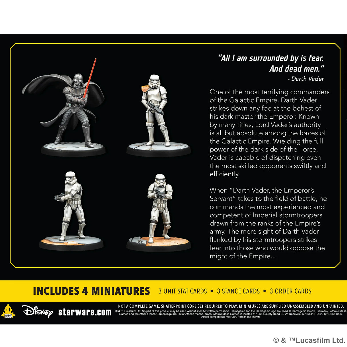 Star Wars Shatterpoint: Fear and Dead Men Squad Pack (Darth Vader)