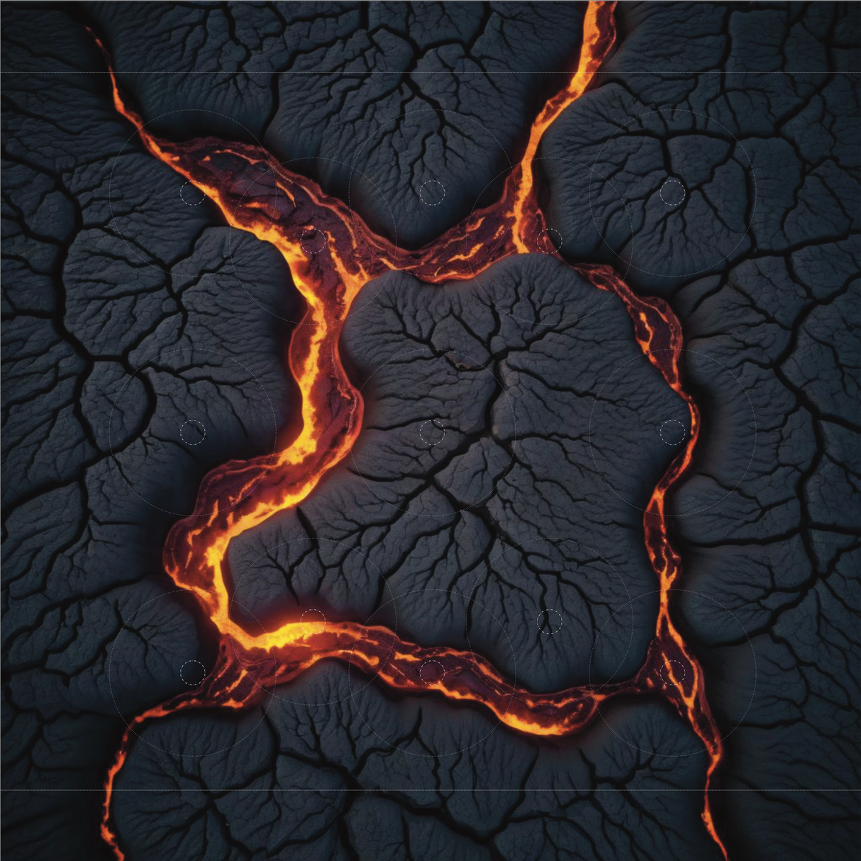 Lava Shatterpoint Gaming Mat by Griffin Gaming - Vinyl
